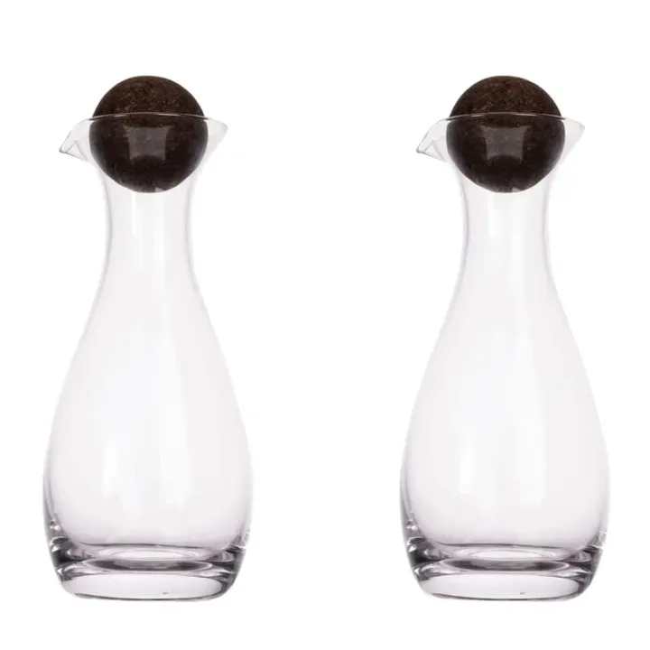 Sagaform Nature carafe oil/vinegar with cork stoppers 2 pcs. 300ml - LT52203 (gadzety reklamowe)